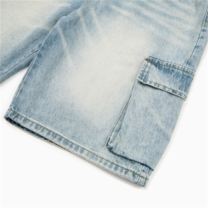 Blue Pockets Shorts Jeans