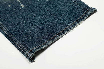 Blue Shot Baggy Jeans