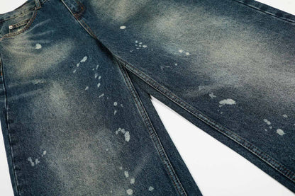 Blue Shot Baggy Jeans