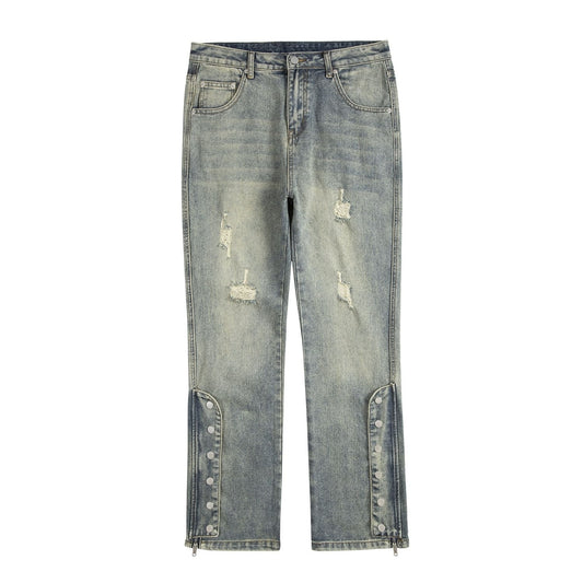 Button Flare Jeans