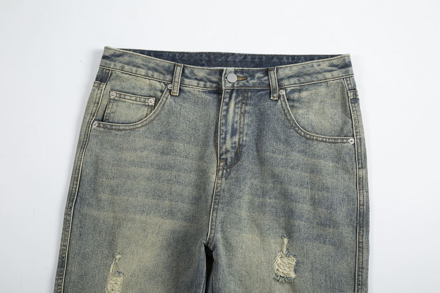 Button Flare Jeans