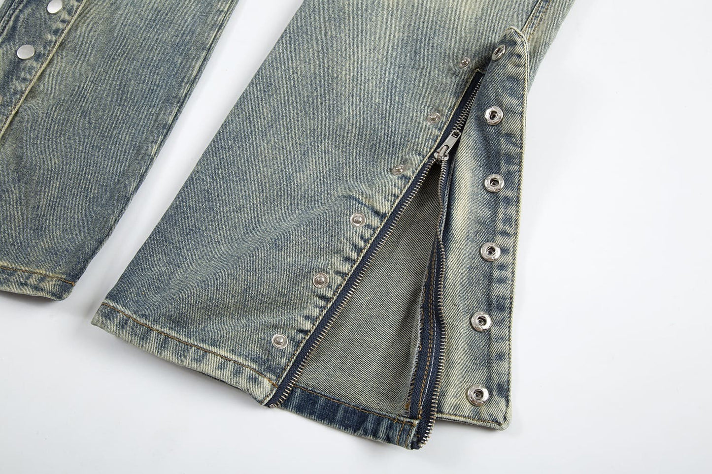 Button Flare Jeans