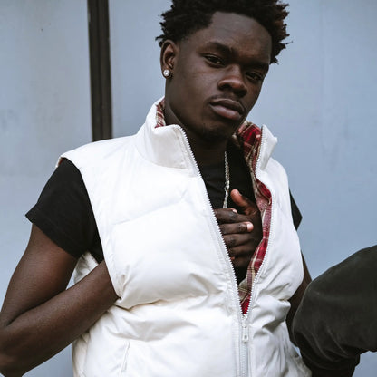 White Double Face Gilet