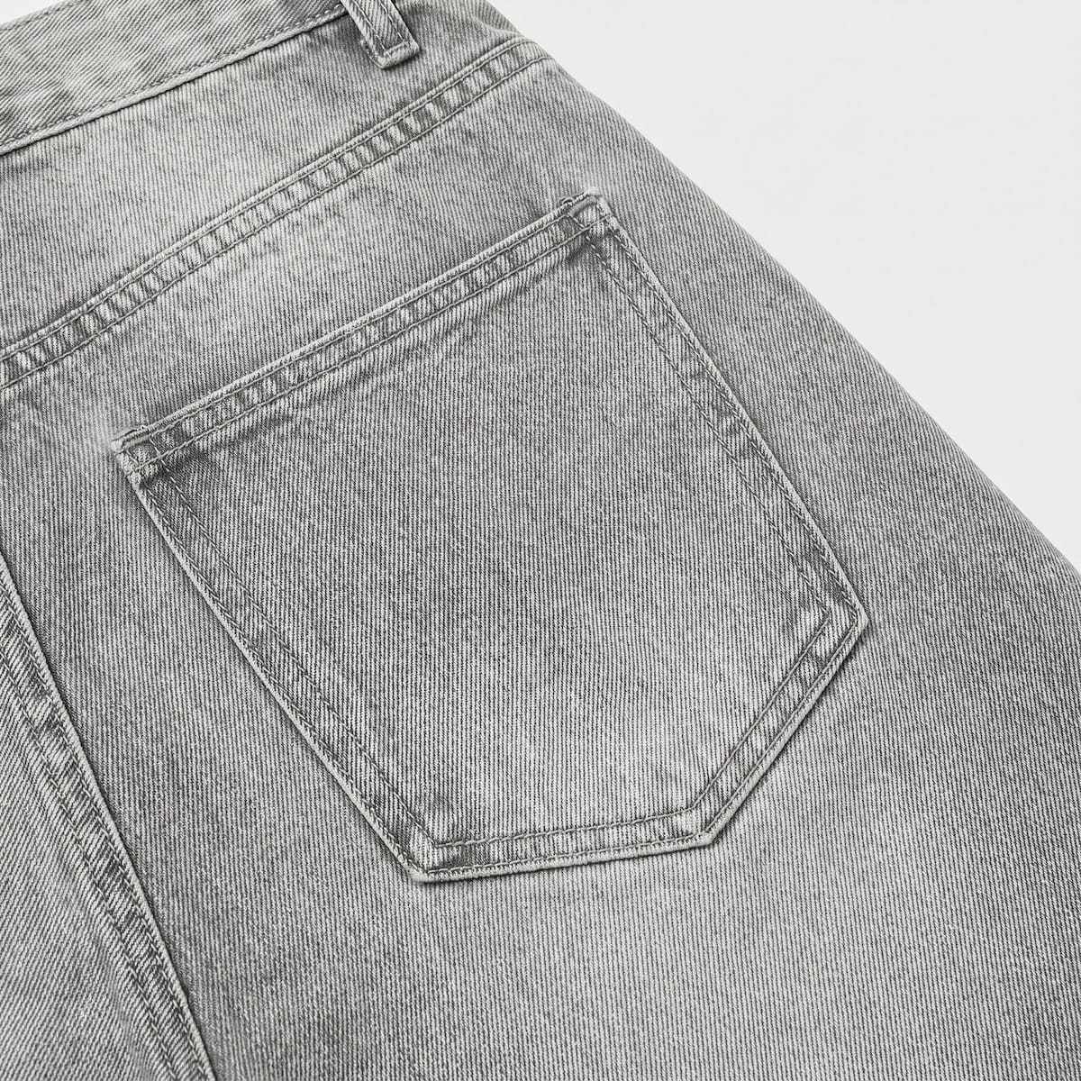 Grey Classic Shorts Jeans