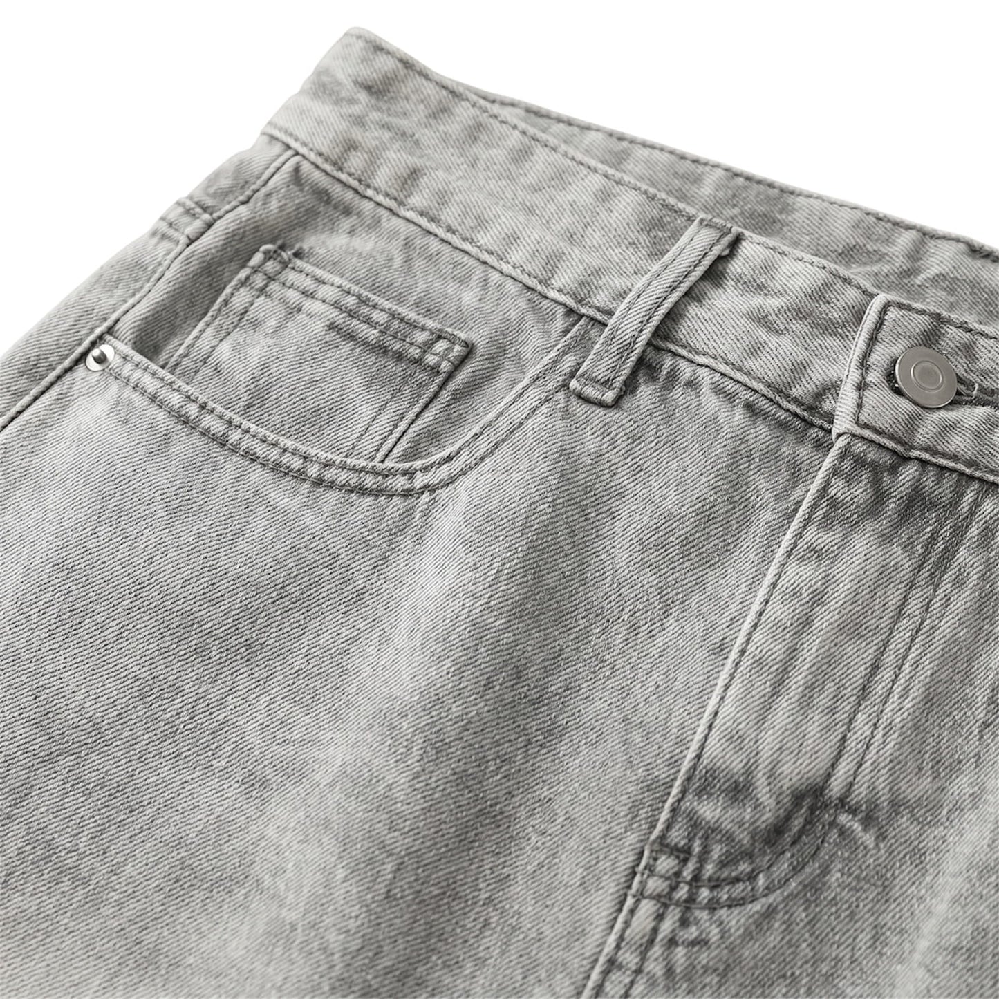 Grey Classic Shorts Jeans