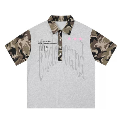 Grey Camo Polo