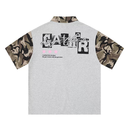 Grey Camo Polo