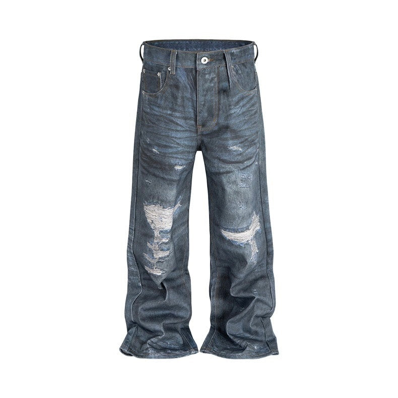 Illusion Ripped Baggy Jeans