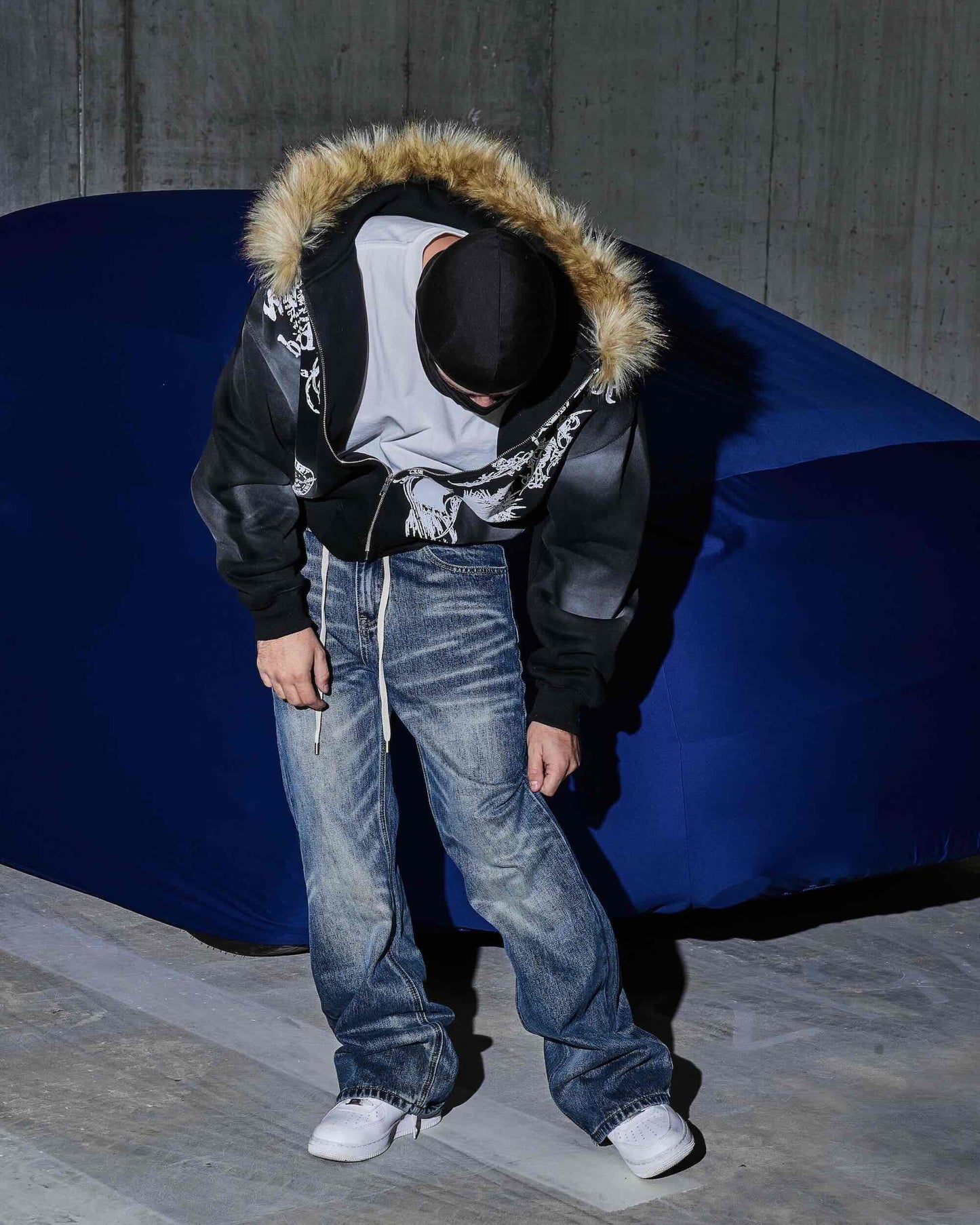 Laced Baggy Jeans