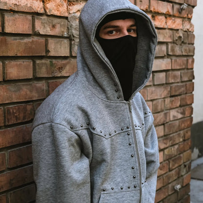 Studs Grey Hoodie