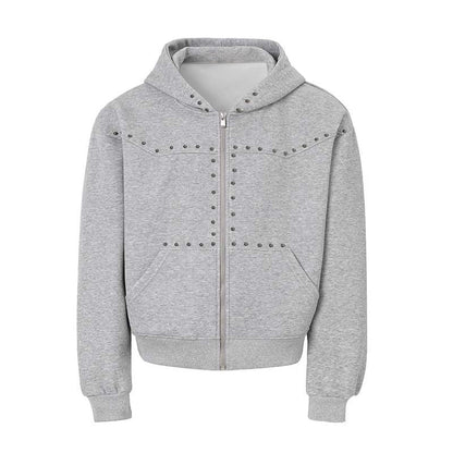 Studs Grey Hoodie