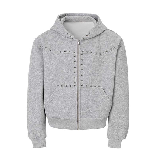 Studs Grey Hoodie