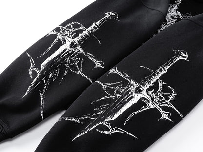 Swords Black Hoodie