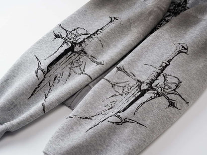 Swords Grey Hoodie