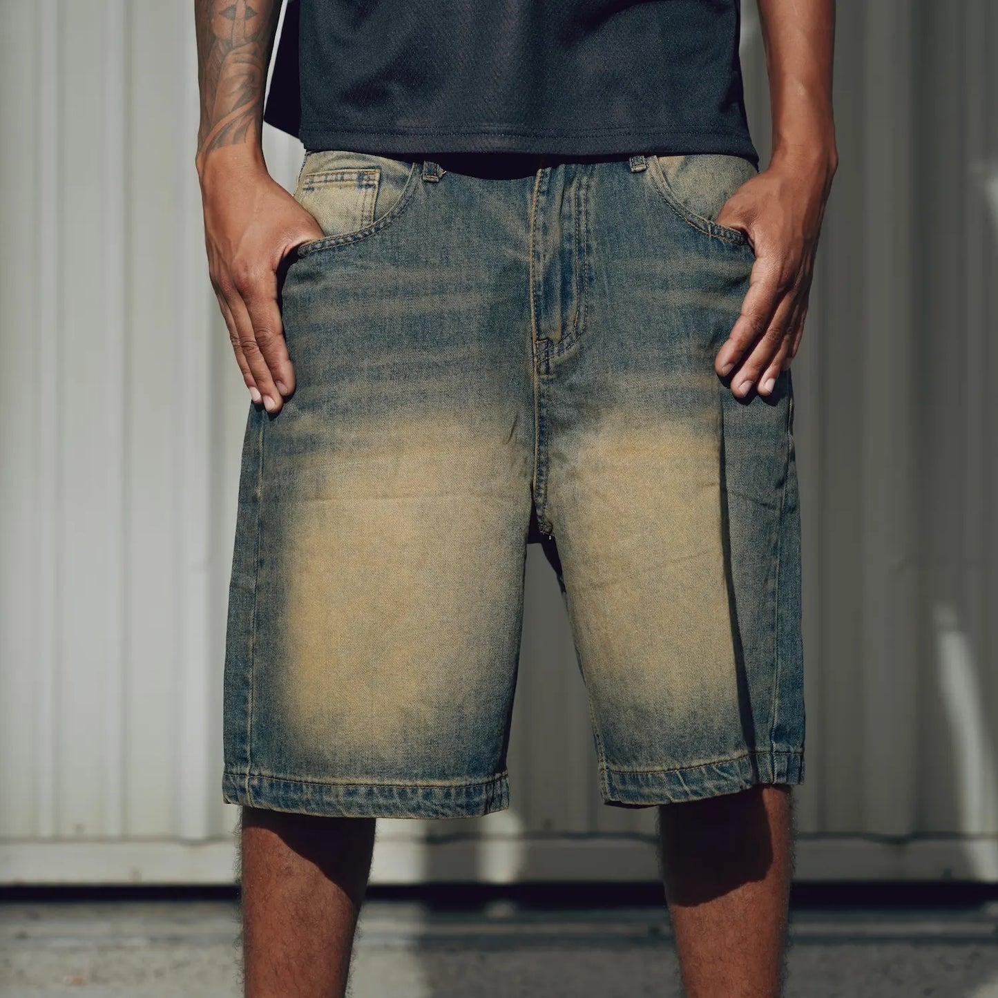 Washed Shorts Jeans