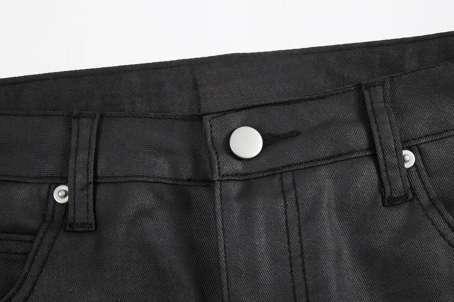 Waxed Flare Jeans