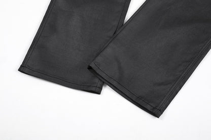 Waxed Flare Jeans