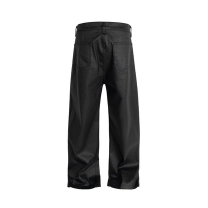 Waxed Baggy Jeans