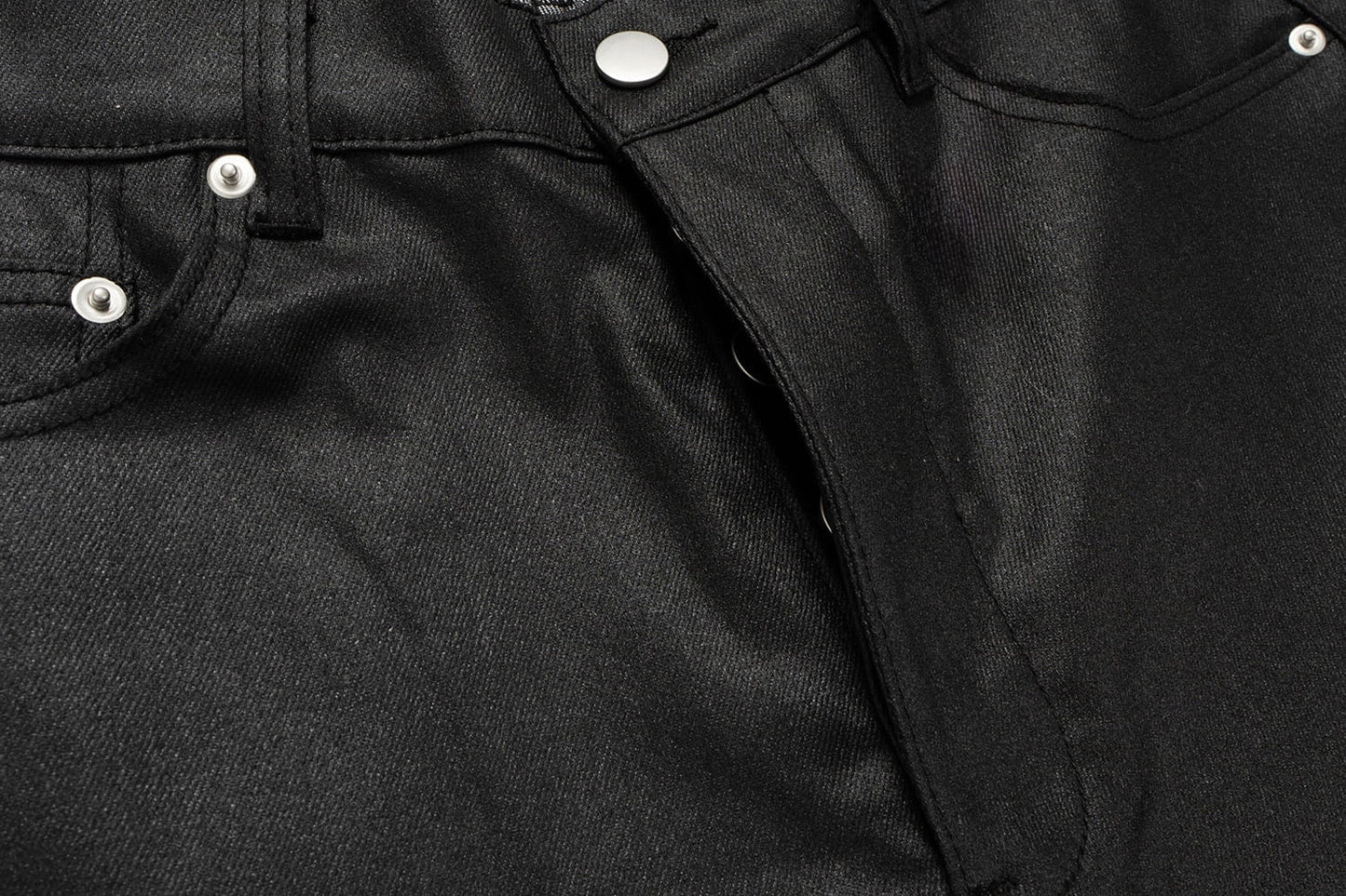 Waxed Baggy Jeans