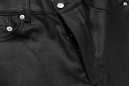 Waxed Baggy Jeans