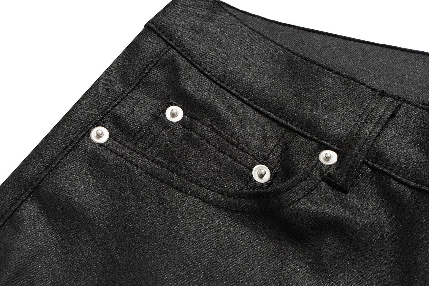 Waxed Baggy Jeans