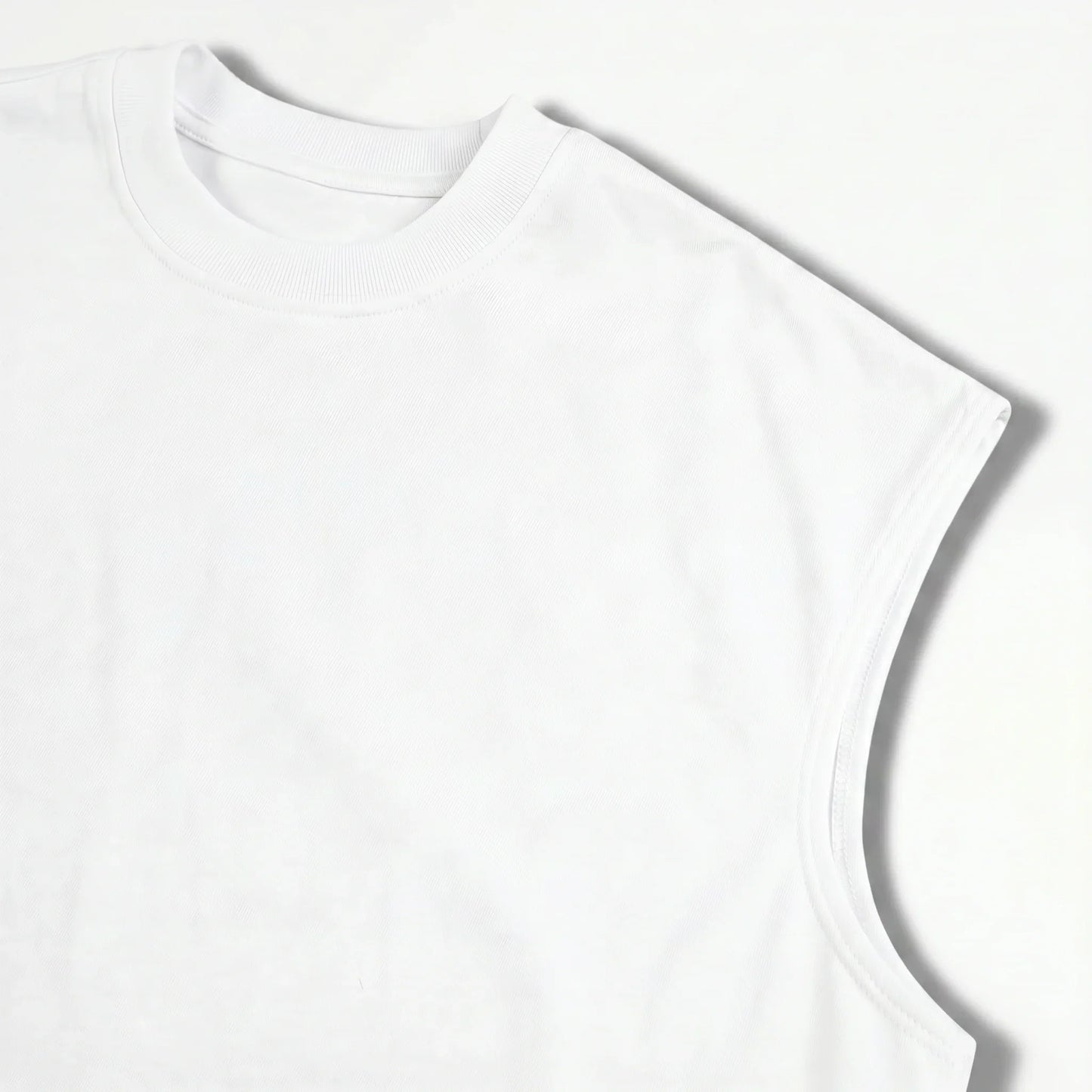 White Boxy Fit Tank Top