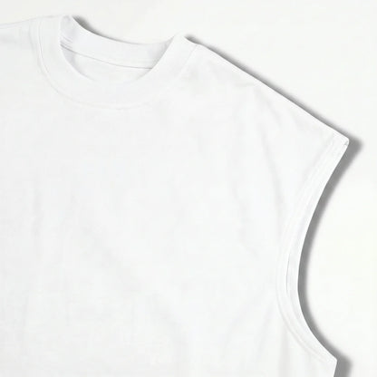 White Boxy Fit Tank Top