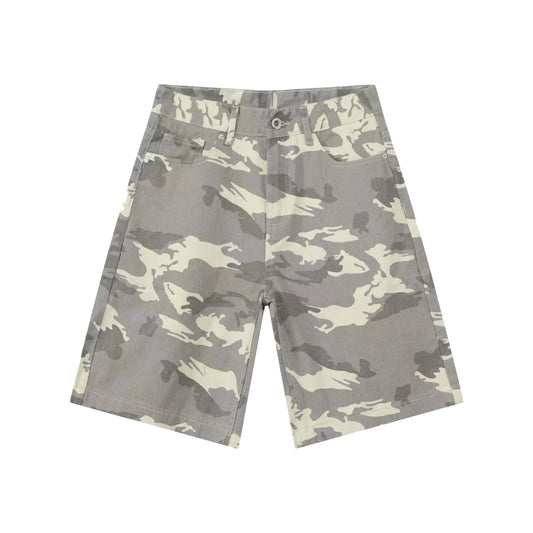White Camo Shorts Jeans