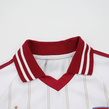 White Soccer Player Jersey
