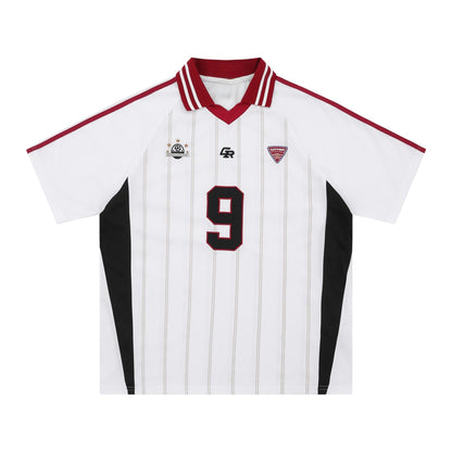 White Soccer Player Jersey
