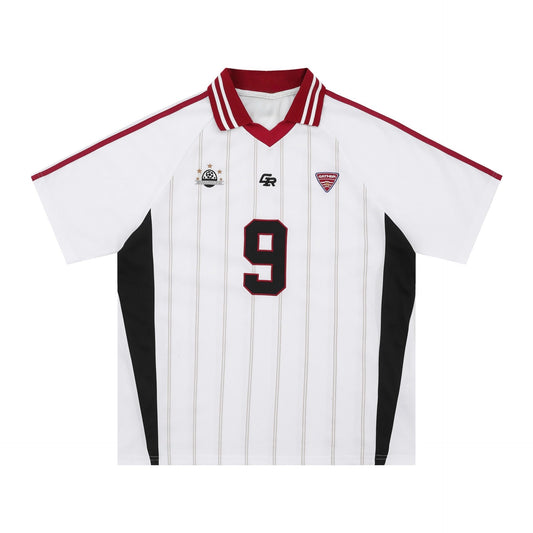 White Soccer Player Jersey