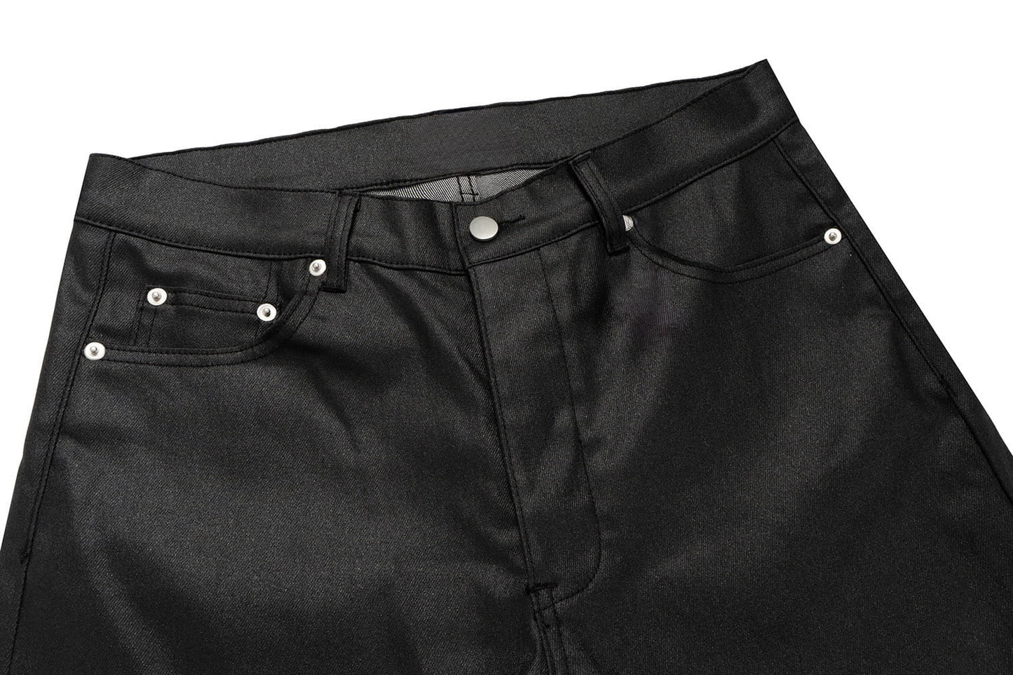 Waxed Baggy Jeans
