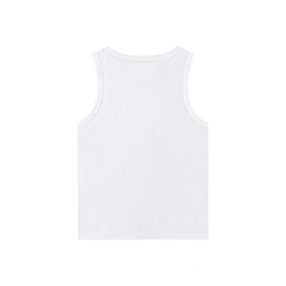 White Block Tank Top